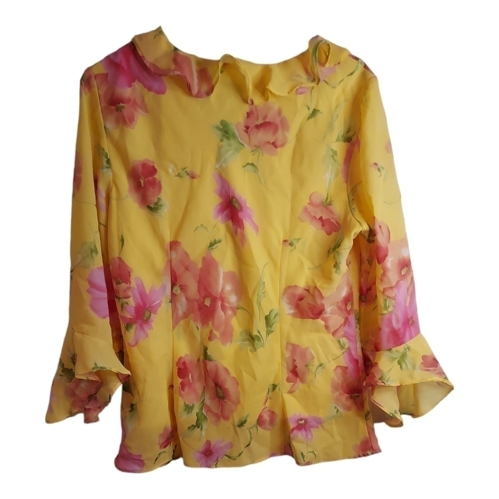 NEW Exaggerated Ruffle Pirate LS Top Blouse - Size 14 - Picture 3 of 10